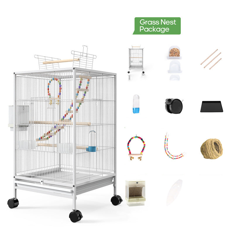 Parrot Xuanfeng Bird Cage With Feeder Toy Grass Nest Breeding Box - 𝓢𝓱𝓸𝓹𝓵𝓮𝓬𝔂