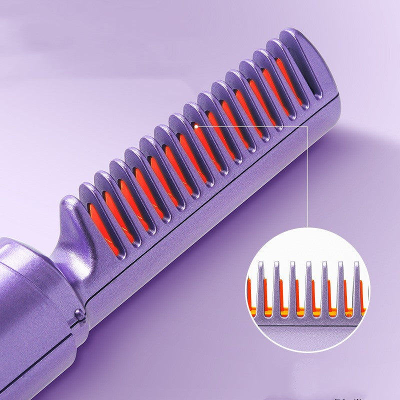 Professional Wireless Hair Straightener Curler Comb Fast Heating Negative Ion Straightening Curling Brush Hair Styling Tools - 𝓢𝓱𝓸𝓹𝓵𝓮𝓬𝔂