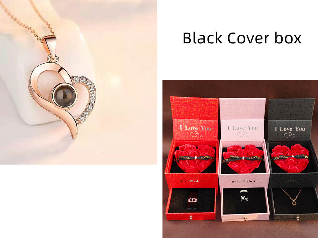 Hot Valentine's Day Gifts Metal Rose Jewelry Gift Box Necklace For Wedding Girlfriend Necklace Gifts - 𝓢𝓱𝓸𝓹𝓵𝓮𝓬𝔂