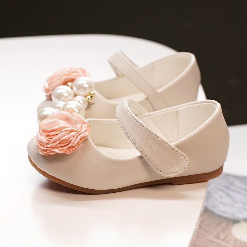 Girls Pearl Bow Show Princess Shoes - 𝓢𝓱𝓸𝓹𝓵𝓮𝓬𝔂
