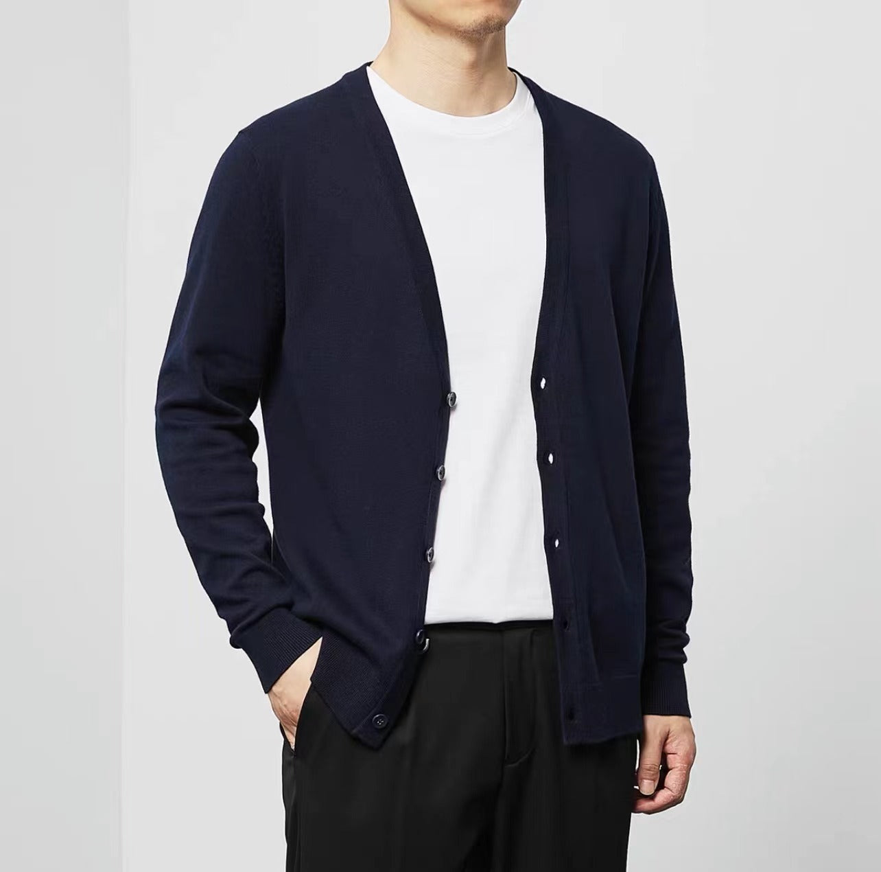 Knitted Cardigan Men's Knitted Shirt Loose Casual - 𝓢𝓱𝓸𝓹𝓵𝓮𝓬𝔂