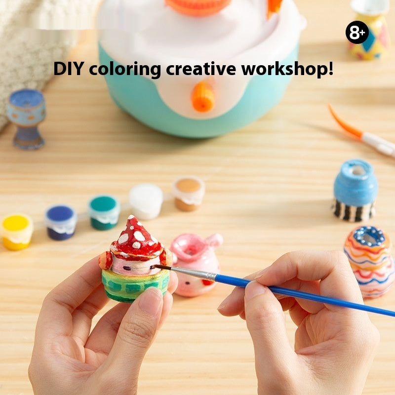 Children's Potter's Wheel Electric Clay Turntable Handmade Diy Toy - 𝓢𝓱𝓸𝓹𝓵𝓮𝓬𝔂