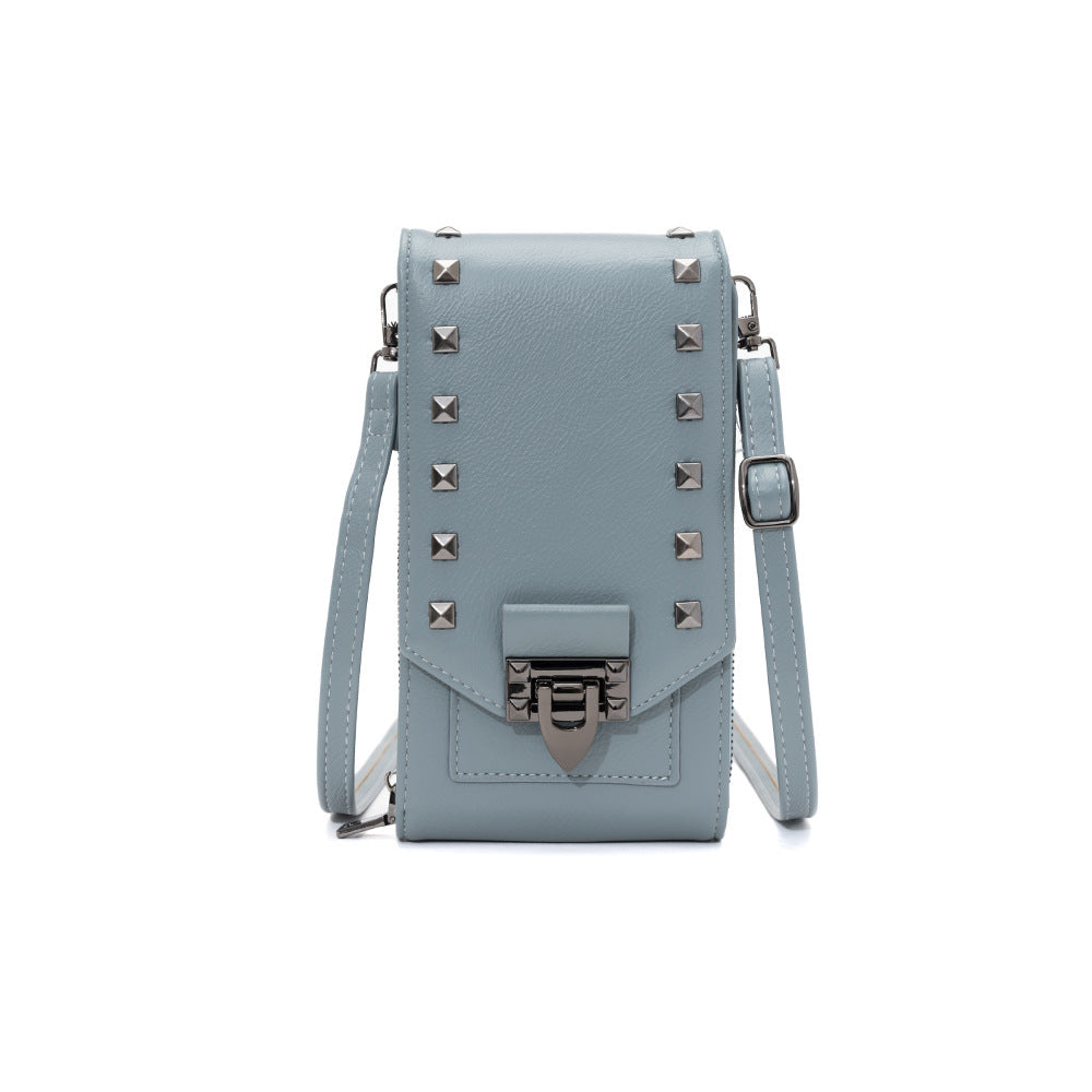 Rivet Design Shoulder Bags Mobile Phone Handbag Solid Color Crossbody Bags Women - 𝓢𝓱𝓸𝓹𝓵𝓮𝓬𝔂