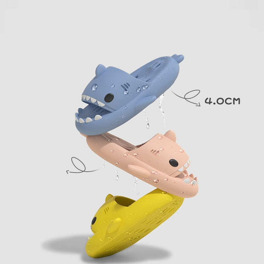 Shark Slippers With Drain Holes Shower Shoes For Women Quick Drying Eva Pool Shark Slides Beach Sandals With Drain Holes - 𝓢𝓱𝓸𝓹𝓵𝓮𝓬𝔂