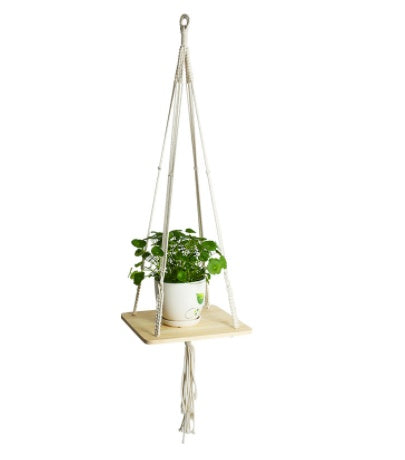 4 Pack - Macrame Plant Hangers & Shelf - 𝓢𝓱𝓸𝓹𝓵𝓮𝓬𝔂
