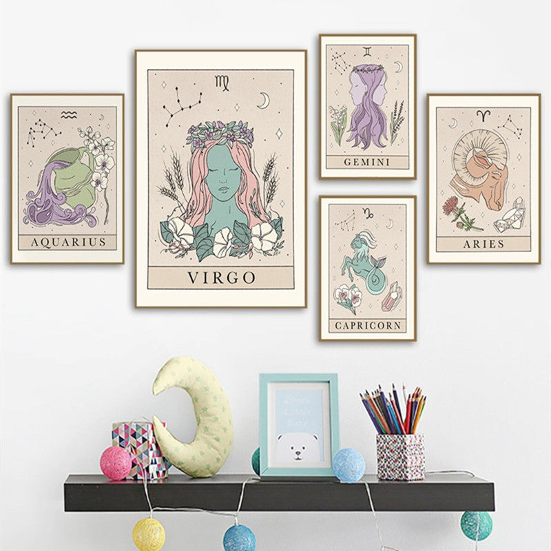 Tarot Canvas Painting Poster Constellation - 𝓢𝓱𝓸𝓹𝓵𝓮𝓬𝔂