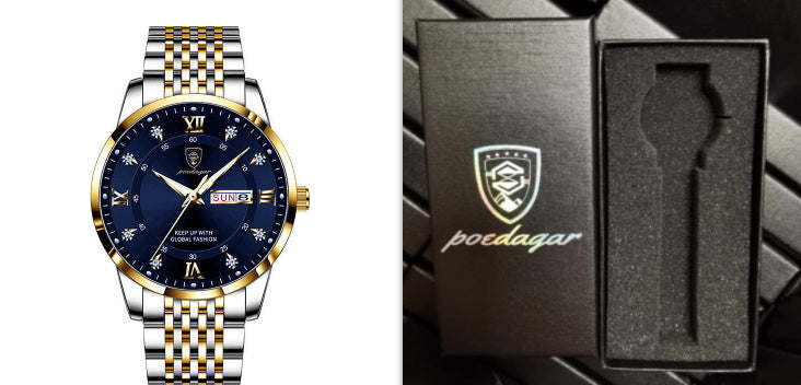 New Men's Watch Waterproof Luminous Calendar - 𝓢𝓱𝓸𝓹𝓵𝓮𝓬𝔂