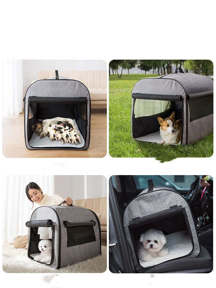 Dog Cage House Car Pet Supplies Washable Pet Kennel Cylinder Portable Dog House - 𝓢𝓱𝓸𝓹𝓵𝓮𝓬𝔂