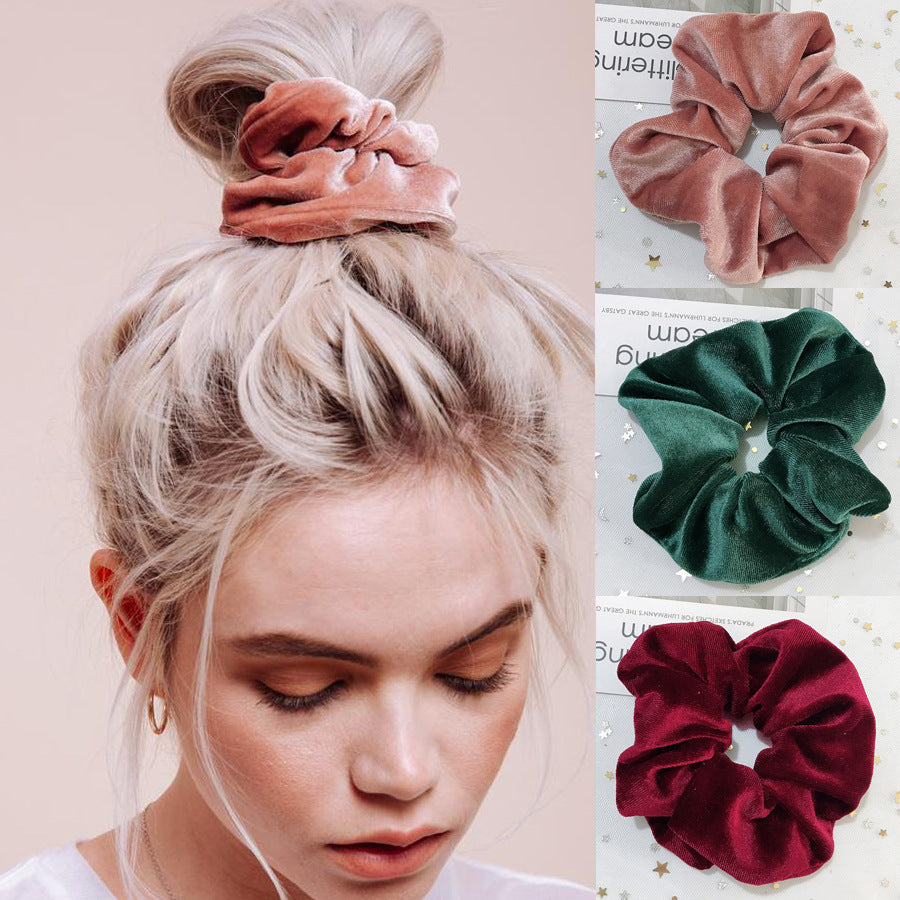 Flannel Hair Tie Hair Rope Amazon Velvet Fashion Ponytail Hair Accessories - 𝓢𝓱𝓸𝓹𝓵𝓮𝓬𝔂