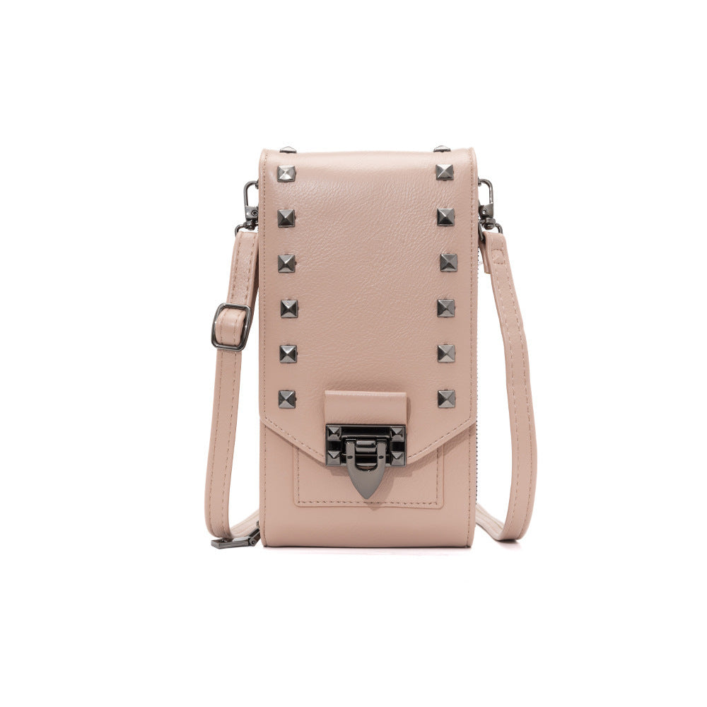 Rivet Design Shoulder Bags Mobile Phone Handbag Solid Color Crossbody Bags Women - 𝓢𝓱𝓸𝓹𝓵𝓮𝓬𝔂