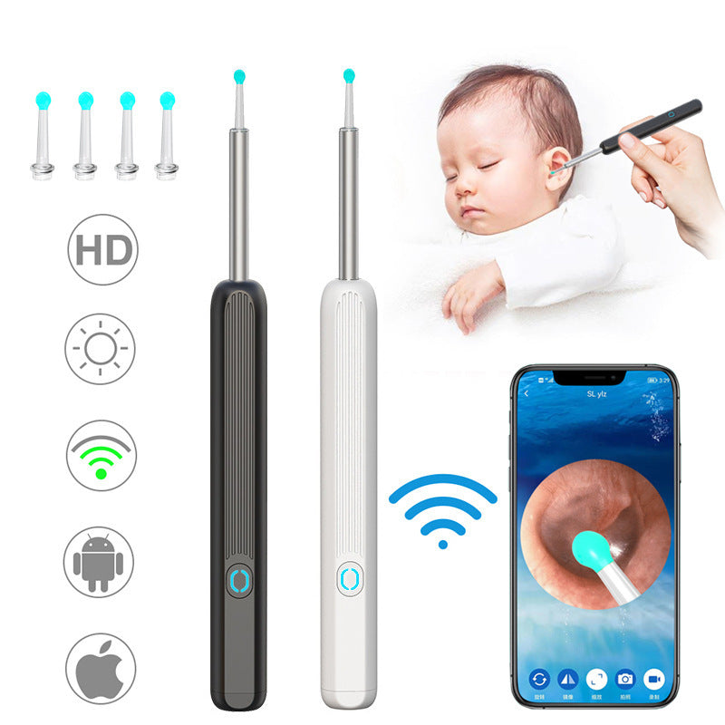 NE3 Ear Cleaner Otoscope Ear Wax Removal Tool With Camera LED Light Wireless Ear Endoscope Ear Cleaning Kit For I-phone - 𝓢𝓱𝓸𝓹𝓵𝓮𝓬𝔂