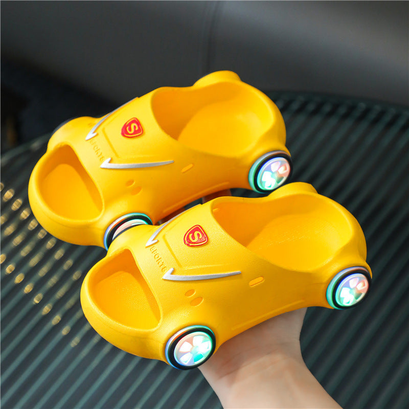 Kids Glowing Slippers Cartoon Car Sandals Children Sandals Anti Slip Boys Girls Luminous Slippers Summer Beach Shoes - 𝓢𝓱𝓸𝓹𝓵𝓮𝓬𝔂