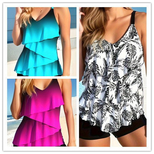 Fashion Women's Split Printed Bikini Swimsuit