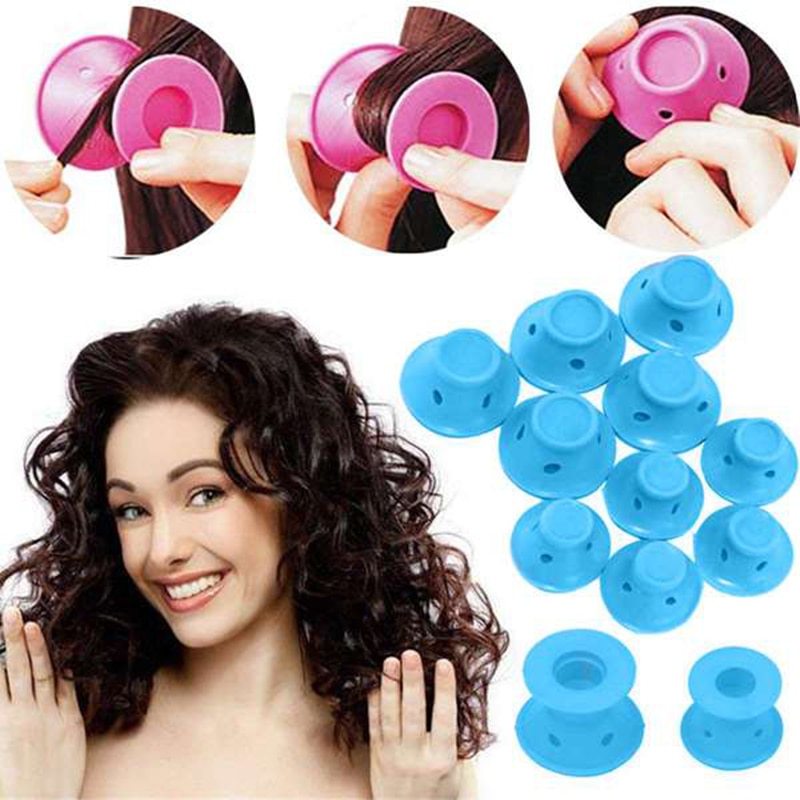 Soft Rubber Magic Hair Care Rollers Silicone Hair Curlers No Heat Hair Styling Tool - 𝓢𝓱𝓸𝓹𝓵𝓮𝓬𝔂