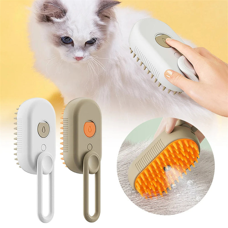 Cat Steam Brush Steamy Dog Brush 3 In 1 Electric Spray Cat Hair Brushes For Massage Pet Grooming Comb Hair Removal Combs Pet Products - 𝓢𝓱𝓸𝓹𝓵𝓮𝓬𝔂