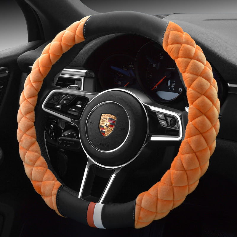 Universal Car Steering Wheel Cover Winter Decoration Cute 38cm Plush Footprint Auto Automobile Vehicle Steering Wheel Protector - 𝓢𝓱𝓸𝓹𝓵𝓮𝓬𝔂