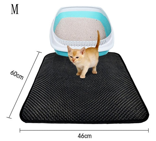 Double Layer Litter Cat Bed Pads Pet Cat Litter Mat Trapping Pets Litter Box Mat Pet Product Bed For Cats House Clean Mat - 𝓢𝓱𝓸𝓹𝓵𝓮𝓬𝔂