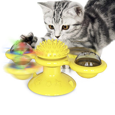 Cat Rotating Windmill Multi-Function Toys Itch Scratching Device Teeth Shining Toy - 𝓢𝓱𝓸𝓹𝓵𝓮𝓬𝔂