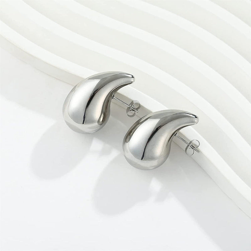 Metal Water Drop Earrings With A Sense Of Niche Luxury - 𝓢𝓱𝓸𝓹𝓵𝓮𝓬𝔂