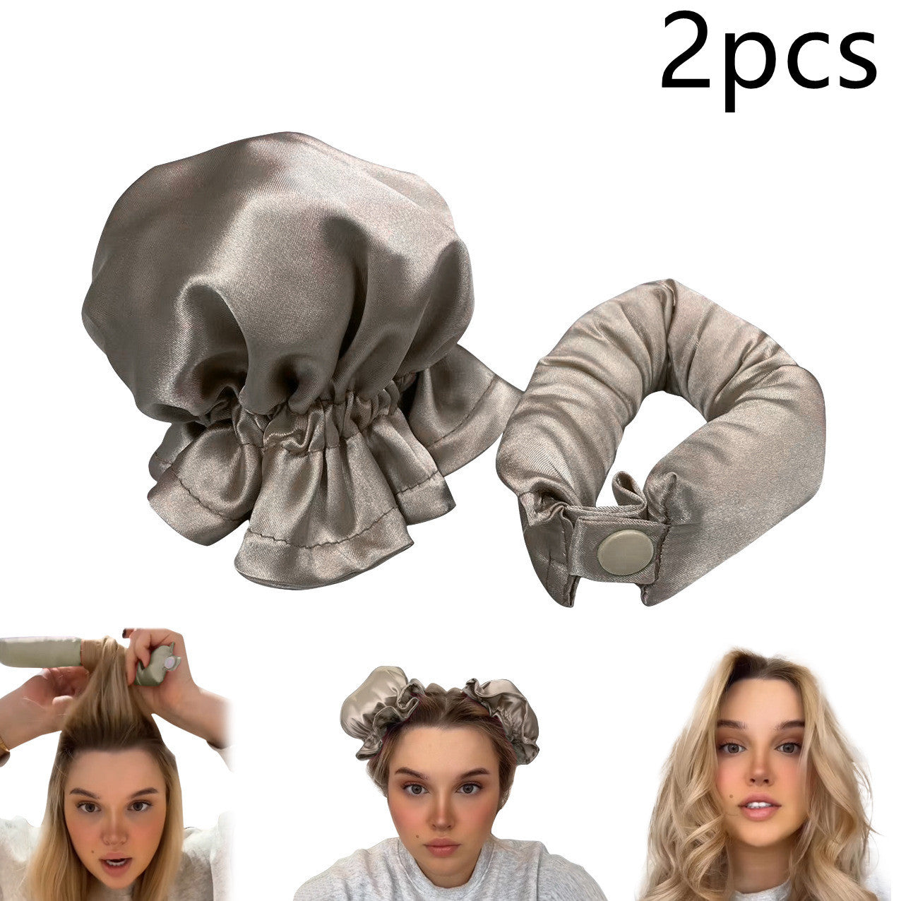 New Heatless Curl Stick With Cloth Cover Cute Ball Head Hair Curler Headband Hair Rollers Wave Form Curling Rod Hair Style Tools Gadgets - 𝓢𝓱𝓸𝓹𝓵𝓮𝓬𝔂