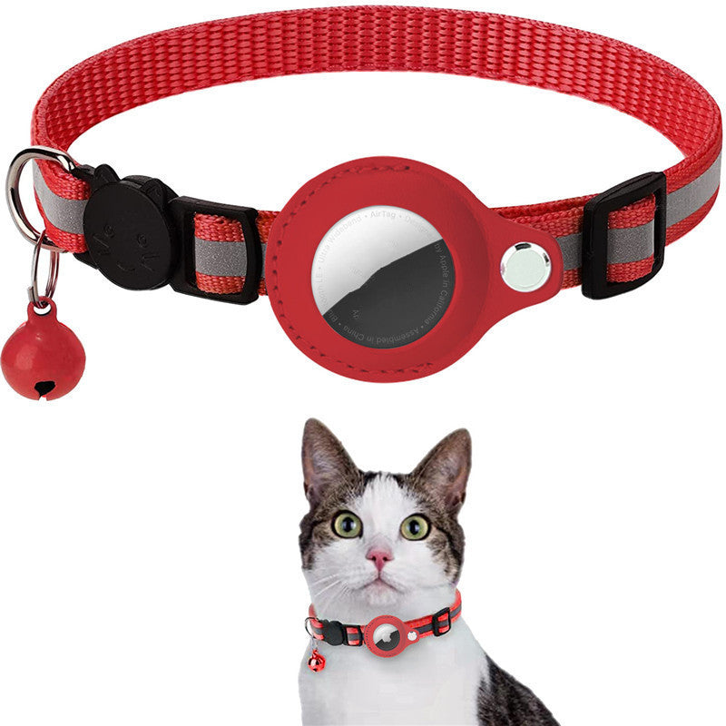 Reflective Collar Waterproof Holder Case For Airtag Air Tag Airtags Protective Cover Cat Dog Kitten Puppy Nylon Collar - 𝓢𝓱𝓸𝓹𝓵𝓮𝓬𝔂