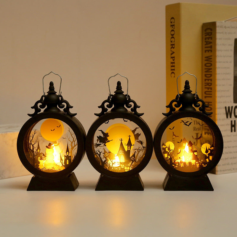 Halloween Retro Candle Portable Storm Lantern - 𝓢𝓱𝓸𝓹𝓵𝓮𝓬𝔂