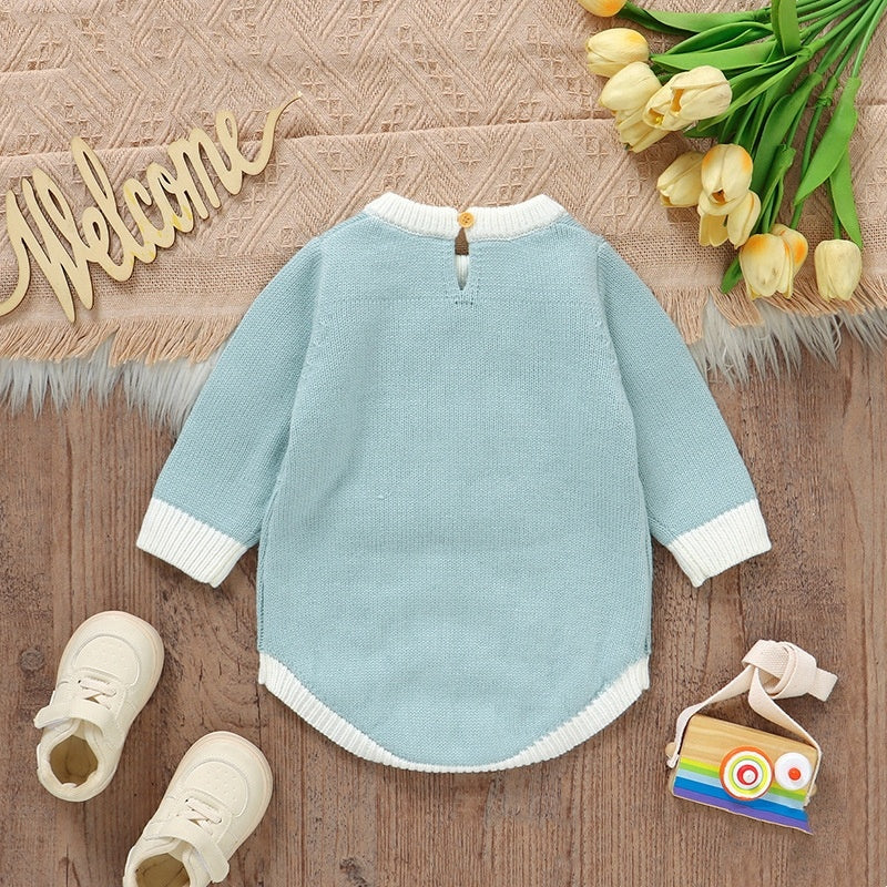 Infant Bunny Jacquard Triangle Rompers Romper - 𝓢𝓱𝓸𝓹𝓵𝓮𝓬𝔂