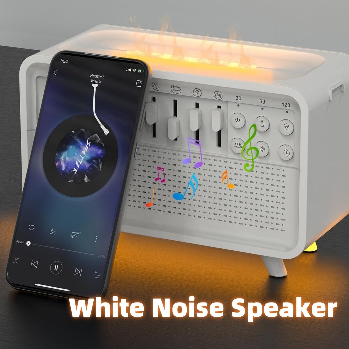 3 In 1 Bluetooth Speaker White Noise Sleep Night Light Humidifier All-in-one Machine Free Combination Of 8 Group Nature Sound - 𝓢𝓱𝓸𝓹𝓵𝓮𝓬𝔂