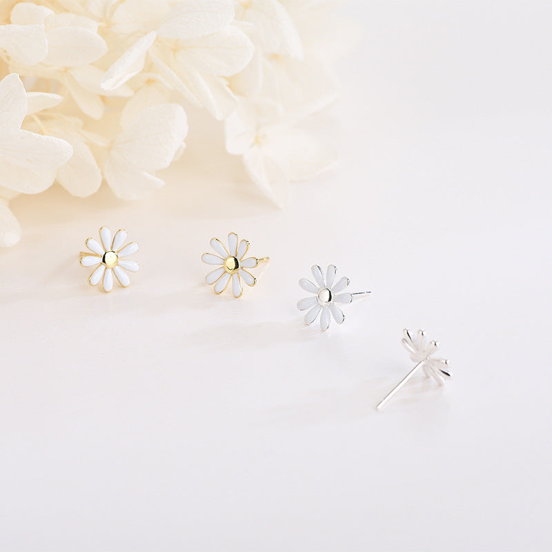 S925 Sterling Silver Sweet Daisies Stud Earrings - 𝓢𝓱𝓸𝓹𝓵𝓮𝓬𝔂