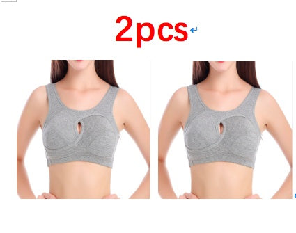 Plus Size Women Bra Ladies Cotton Quake-Proof Underwear Sleep Tops No Buckles Non Wire Lingerie With Removable Padded - 𝓢𝓱𝓸𝓹𝓵𝓮𝓬𝔂