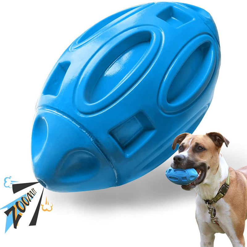 Pet Supplies Dog Toys Rubber Sounding Rugby Wear-Resistant Bite-Resistant Sounding Dog Ball - 𝓢𝓱𝓸𝓹𝓵𝓮𝓬𝔂