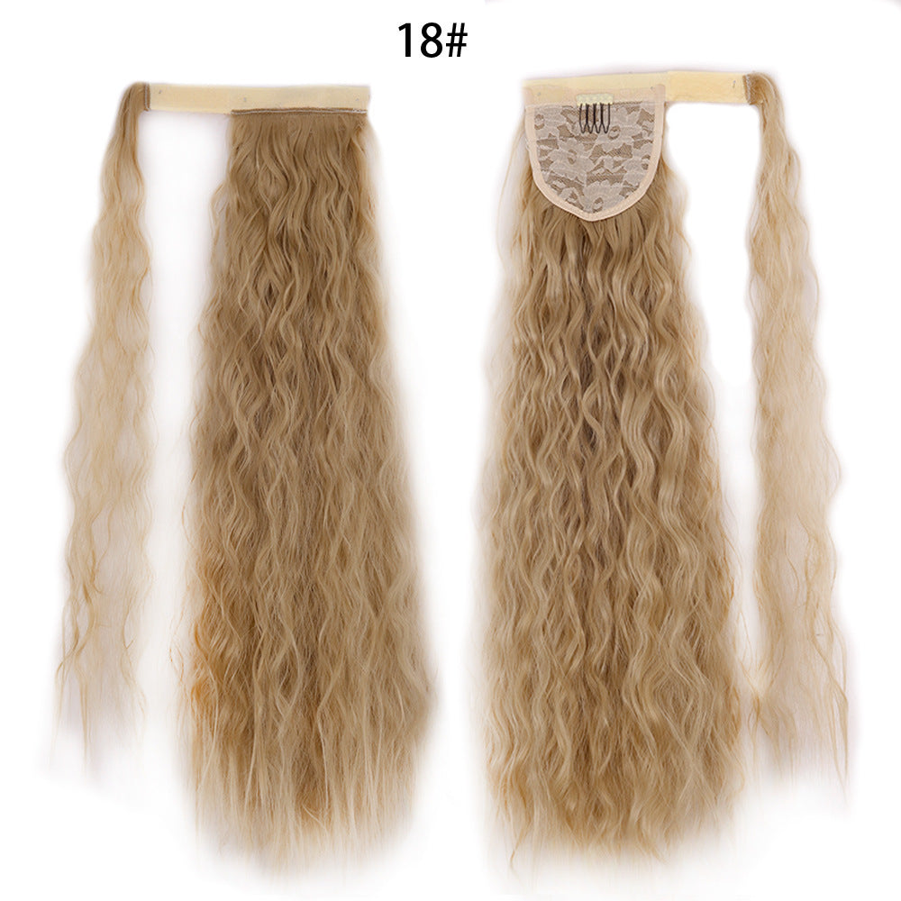 Ponytail Wig Water Wave Velcro Banding Chemical Fiber High Temperature Silk - 𝓢𝓱𝓸𝓹𝓵𝓮𝓬𝔂