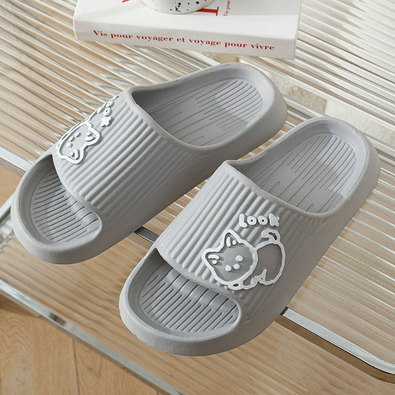 Cute Cat Slippers Summer Women Home Shoes Bath Thick Platform Non-Slip Slides Indoor Outdoor - 𝓢𝓱𝓸𝓹𝓵𝓮𝓬𝔂