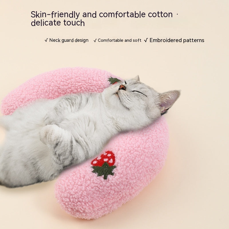 Little Pillow For Cats Fashion Neck Protector Deep Sleep Puppy U-Shaped Pillow Pets Pillow Kitten Headrest Dog Sleeping Pillow Pet Products - 𝓢𝓱𝓸𝓹𝓵𝓮𝓬𝔂
