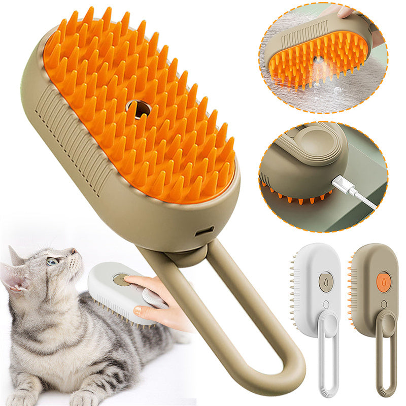 Cat Steam Brush Steamy Dog Brush 3 In 1 Electric Spray Cat Hair Brushes For Massage Pet Grooming Comb Hair Removal Combs Pet Products - 𝓢𝓱𝓸𝓹𝓵𝓮𝓬𝔂