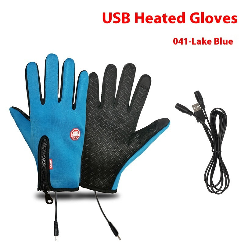 USB Electric Heating Heating Gloves Winter Outdoors Sports Skiing Warm Waterproof Non-slip - 𝓢𝓱𝓸𝓹𝓵𝓮𝓬𝔂