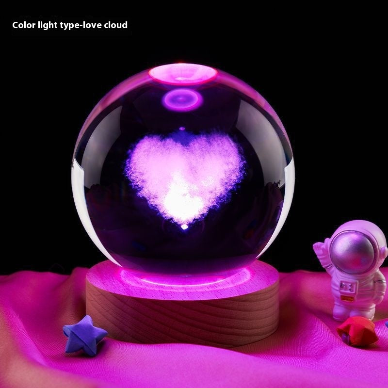 Moon Small Night Lamp Decoration Creative Crystal Ball - 𝓢𝓱𝓸𝓹𝓵𝓮𝓬𝔂