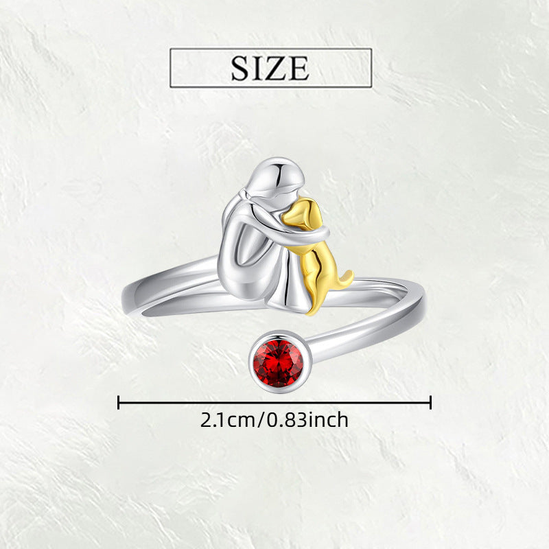 Girl And Dog Pet Ring Ring - 𝓢𝓱𝓸𝓹𝓵𝓮𝓬𝔂