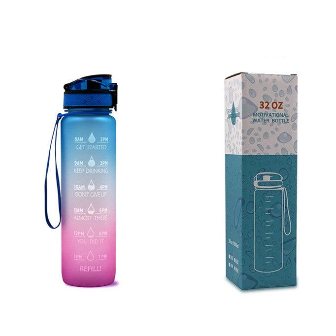 1L Tritan Water Bottle With Time Marker Bounce Cover Motivational Water Bottle Cycling Leakproof Cup For Sports Fitness Bottles - 𝓢𝓱𝓸𝓹𝓵𝓮𝓬𝔂