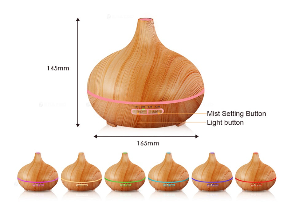Creative Home Appliance Full Wood Grain Remote Control Aromatherapy Lamp - 𝓢𝓱𝓸𝓹𝓵𝓮𝓬𝔂