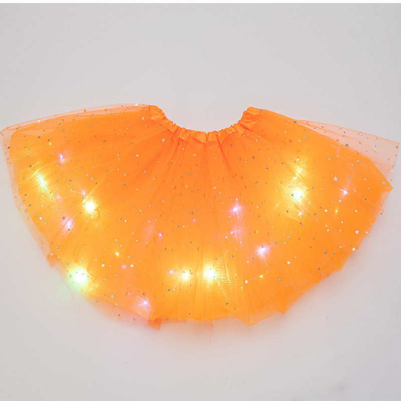 Magical & Luminous  LED Princess Halloween Tutu Skirt Sequins Shiny Skirt - 𝓢𝓱𝓸𝓹𝓵𝓮𝓬𝔂