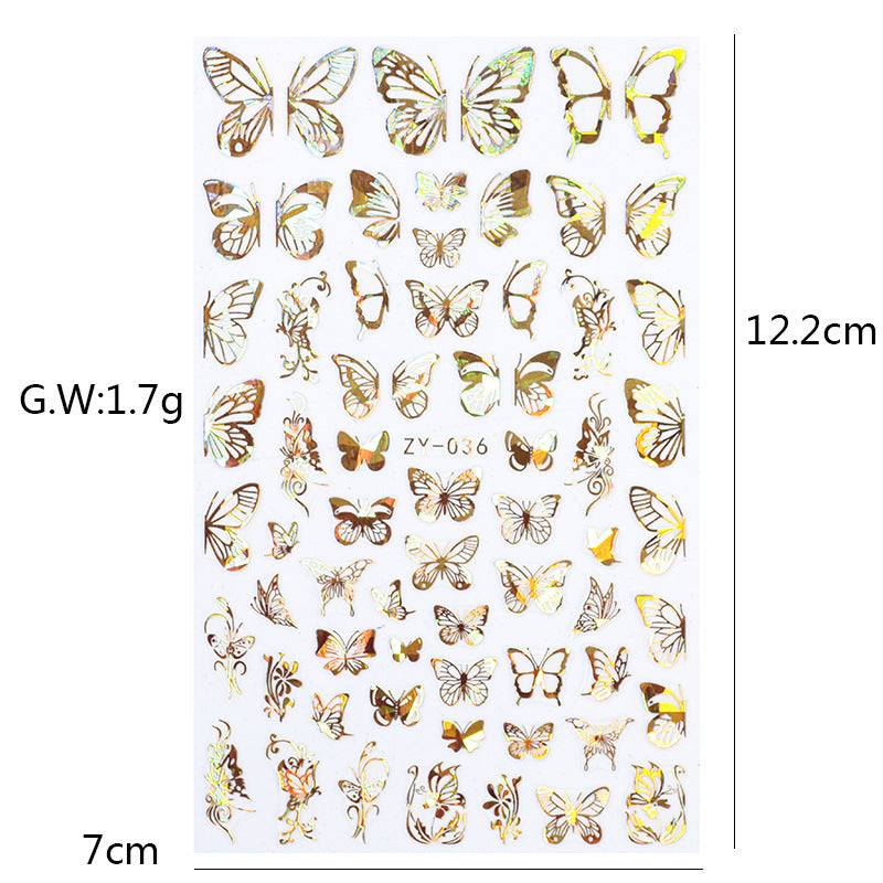 Butterfly Nail Sticker Simulation Bronzing Laser - 𝓢𝓱𝓸𝓹𝓵𝓮𝓬𝔂