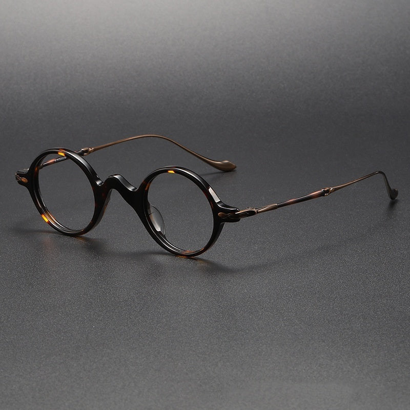 Sheet Metal Eyeglass Frame Fashion Retro Small Face With Myopic Glasses Option Pure Titanium Glasses Rim Men - 𝓢𝓱𝓸𝓹𝓵𝓮𝓬𝔂