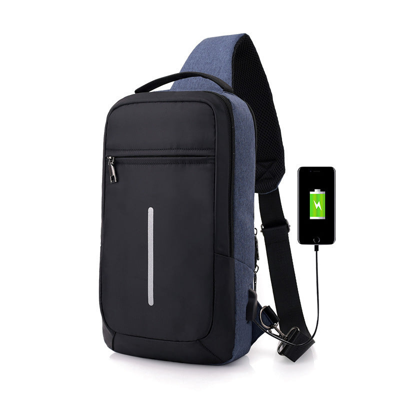 Anti-theft USB charging chest bag with you - 𝓢𝓱𝓸𝓹𝓵𝓮𝓬𝔂