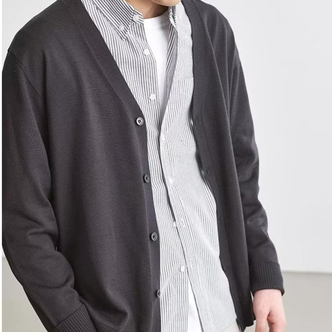 Knitted Cardigan Men's Knitted Shirt Loose Casual - 𝓢𝓱𝓸𝓹𝓵𝓮𝓬𝔂