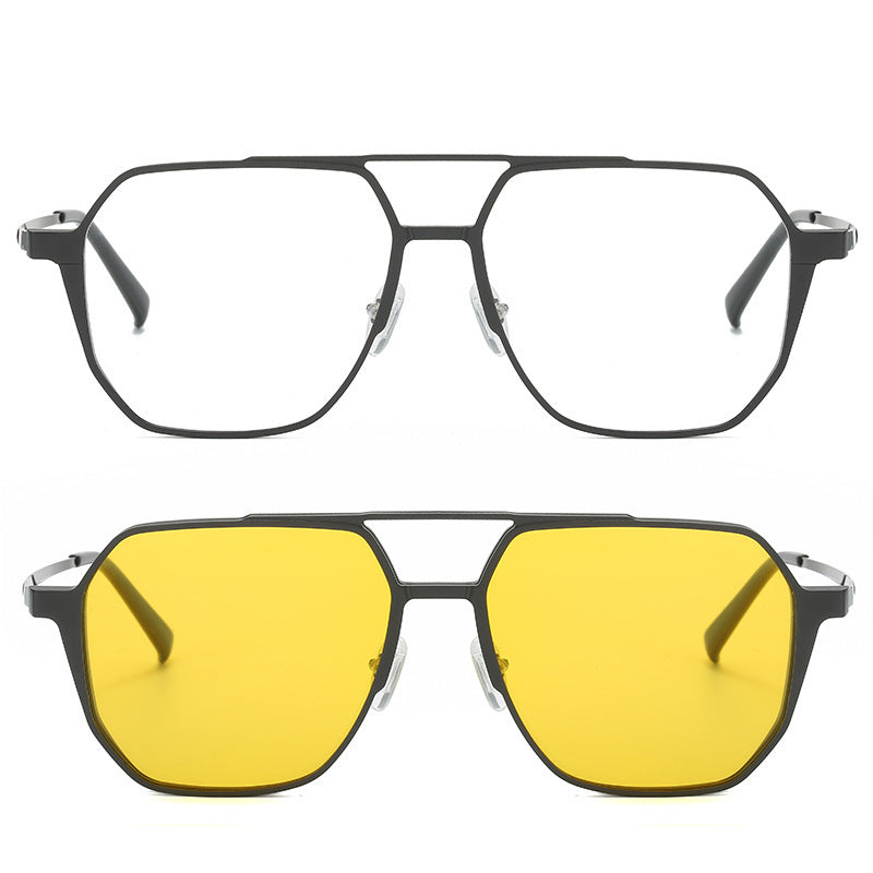 Driving Men's Three-in-one Magnetic Aluminum Magnesium Glasses - 𝓢𝓱𝓸𝓹𝓵𝓮𝓬𝔂