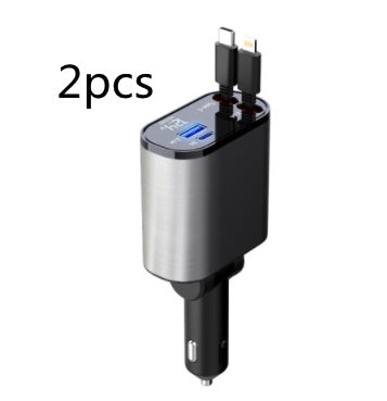 Metal Car Charger 100W Super Fast Charging Car Cigarette Lighter USB And TYPE-C Adapter - 𝓢𝓱𝓸𝓹𝓵𝓮𝓬𝔂