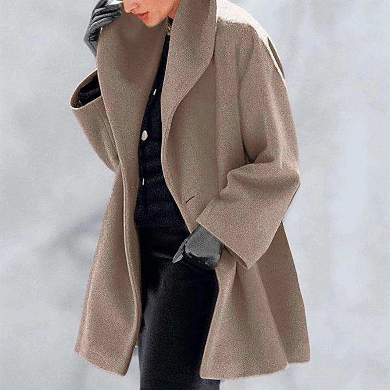 Women's Trendy Clothes Multi-color Round Neck Loose Sweater Woolen Coat Solid Casual Coat For Autumn And Winter - 𝓢𝓱𝓸𝓹𝓵𝓮𝓬𝔂