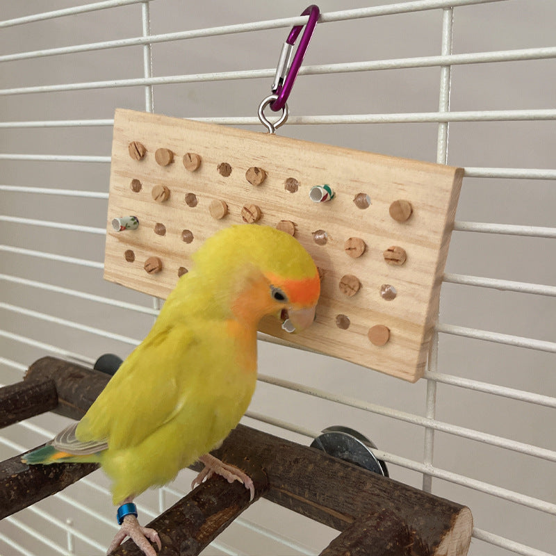 Parrot Toys Training Decompression Hanging Solid Wood Keyboard Toy - 𝓢𝓱𝓸𝓹𝓵𝓮𝓬𝔂