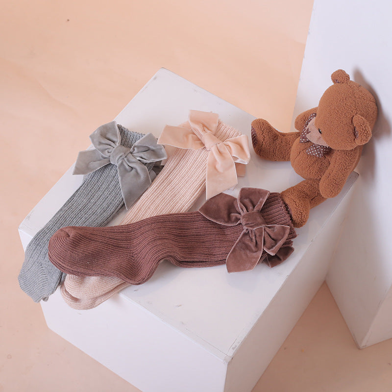 Bowknot woolen baby socks - 𝓢𝓱𝓸𝓹𝓵𝓮𝓬𝔂